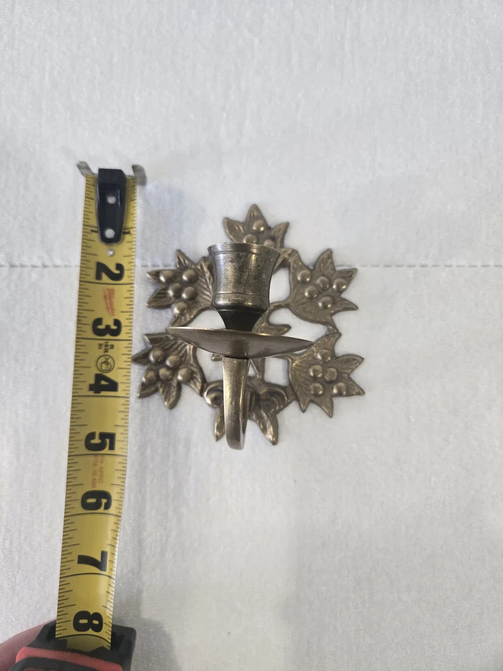 Vintage Brass Metal Wall Candle Sconce